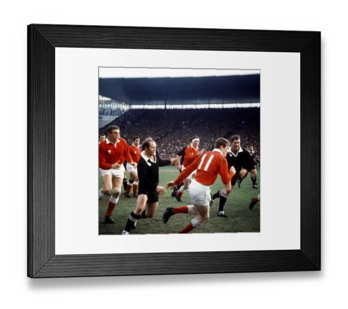 Framed Print : Action from the New Zealand v British Lions test at Eden Park, Auckland. 1970s