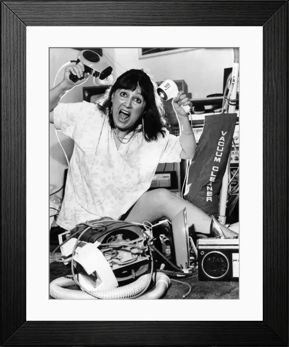 Framed Print : Shock-Horror... another appliance gets the treatment from live-wire Mandy Boardman