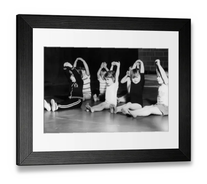 Framed Print : Children: Picture show gymnastic class of toddlers. June 1979 P023369 Framed Print : Children: Picture show gymnastic class of toddlers. June 1979 P023369