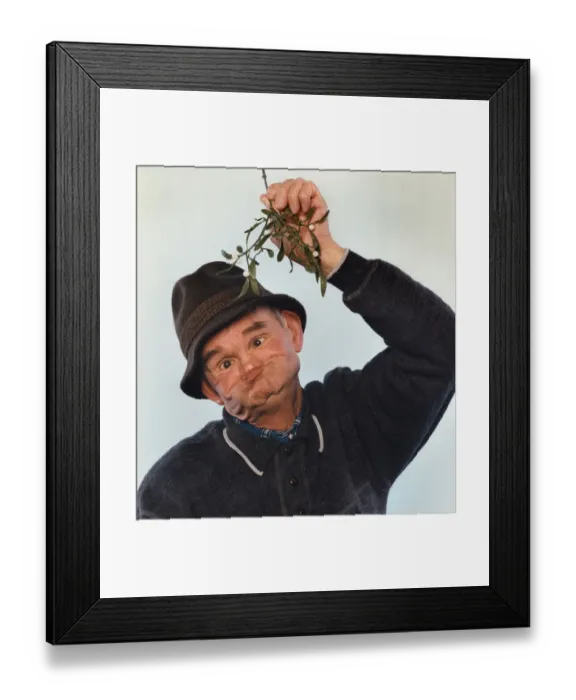 Framed Print : Customs gurning. December 1993 P027428 Framed Print : Customs gurning. December 1993 P027428
