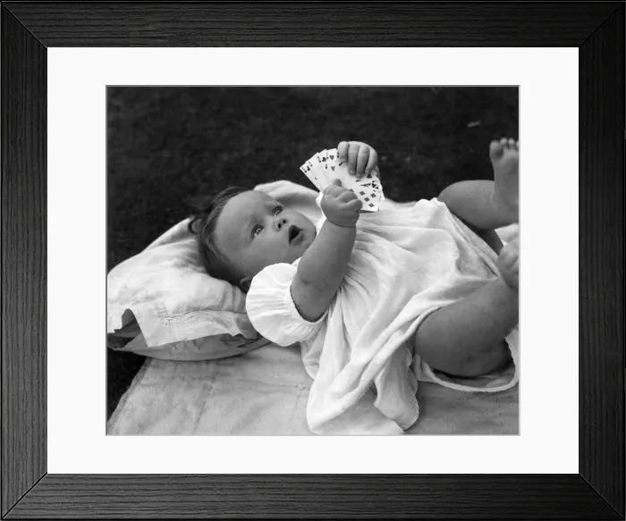 Framed Print : Children: Babies: Her father Jon Evans is now at Pwllheli, North Wales holiday camp Framed Print : Children: Babies: Her father Jon Evans is now at Pwllheli, North Wales holiday camp