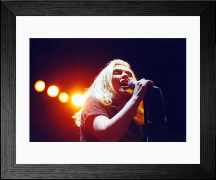 Framed Print : Singer Blonde - Debbie Harry - performs on Stage Framed Print : Singer Blonde - Debbie Harry - performs on Stage