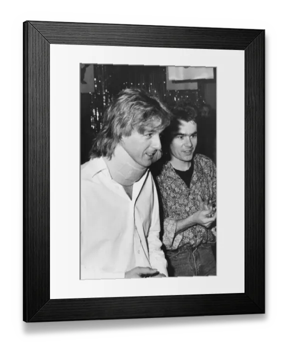 Framed Print : Members of Bucks Fizz - Bobby Gee with Nik Kershaw