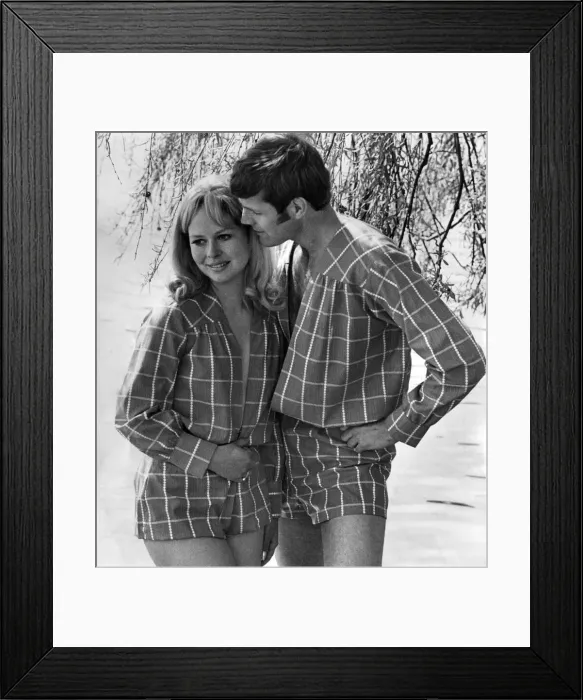 Framed Print : Clothing Fashion 1969: Get together check mates. June 1969 P020948 Framed Print : Clothing Fashion 1969: Get together check mates. June 1969 P020948