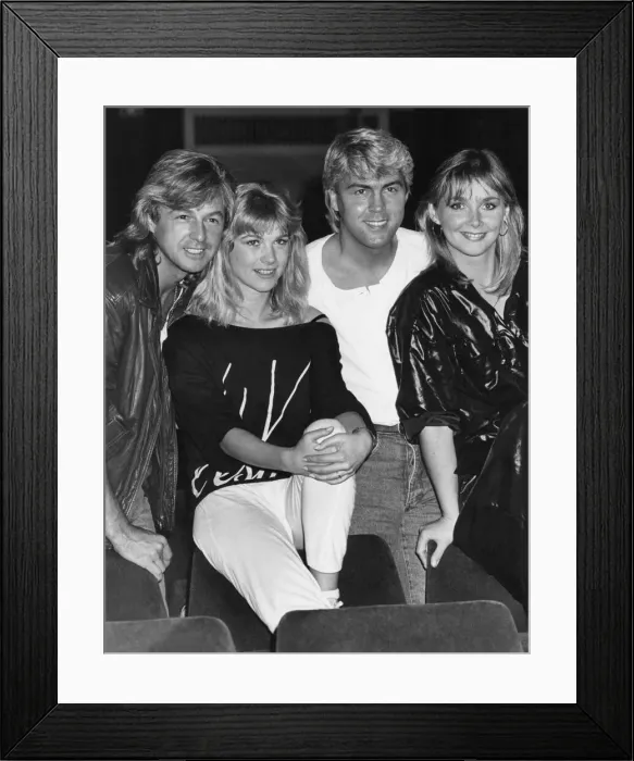 Framed Print : Members of Bucks Fizz - Bobby Gee, Shelly Preston, Mike Nolan and Cheryl Baker Framed Print : Members of Bucks Fizz - Bobby Gee, Shelly Preston, Mike Nolan and Cheryl Baker