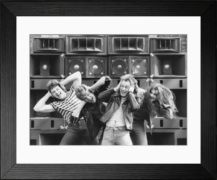 Framed Print : North rock band Battle-Axe, protect their ears from the music Framed Print : North rock band Battle-Axe, protect their ears from the music