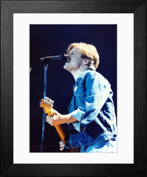 Framed Print : Bryan Adams in concert. (Circa 1992) Framed Print : Bryan Adams in concert. (Circa 1992)