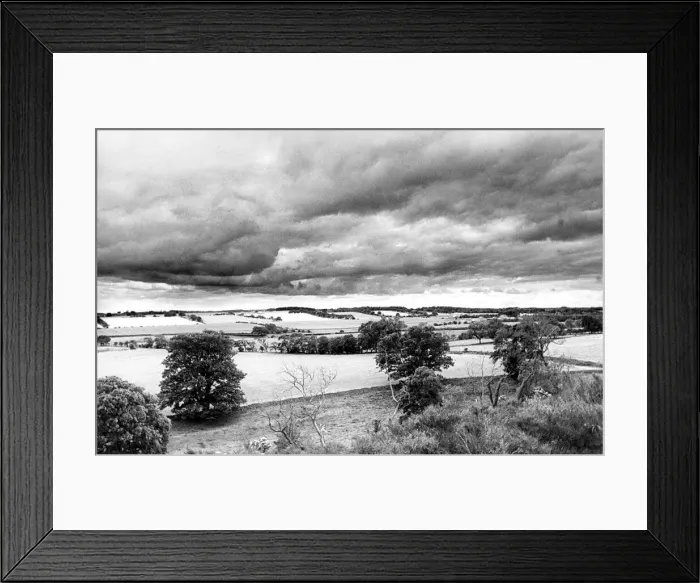 Framed Print : A typical English countryside scene of farm land Framed Print : A typical English countryside scene of farm land
