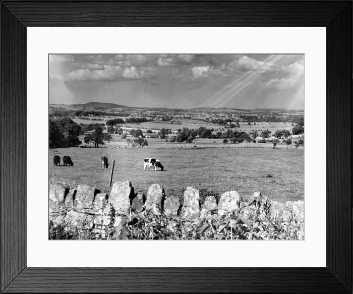 Framed Print : The farmlands and distant hills around Lorbottle Steads help to make this a beautiful