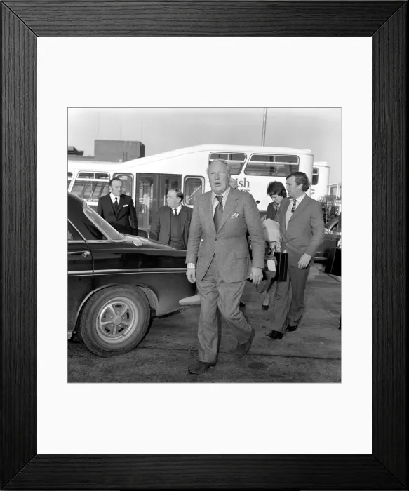 Framed Print : London Airport: Mr. Edward Heath. Leader of the conservative party Framed Print : London Airport: Mr. Edward Heath. Leader of the conservative party