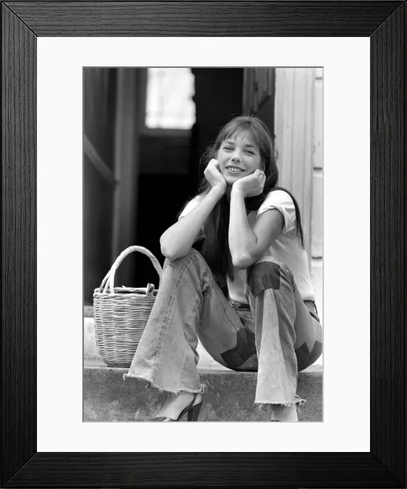 Framed Print : Actress: Jane Birkin. August 1974 S74-5031-001 Framed Print : Actress: Jane Birkin. August 1974 S74-5031-001
