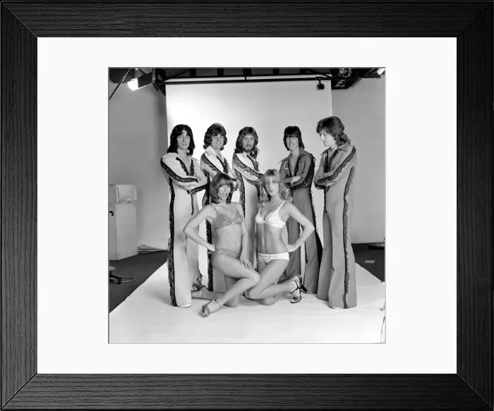 Framed Print : Paper Lace'Pop Group. October 1974 S74-5841
