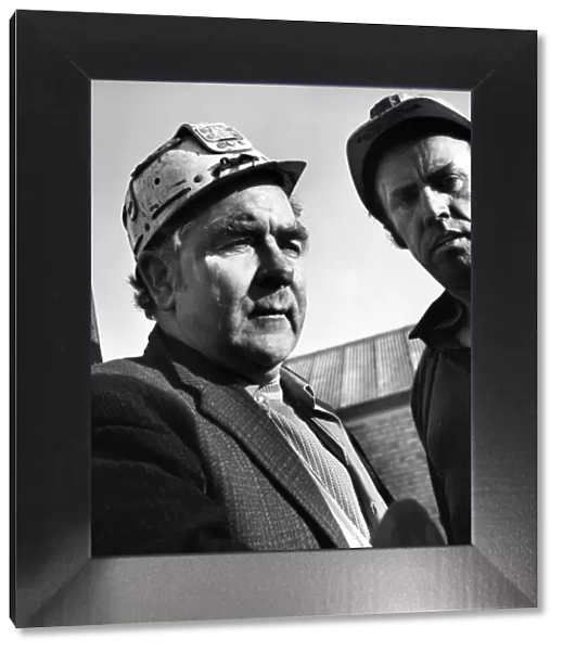 Miners Union: Joe Gormley and George Rees. January 1975 S75-0383-001