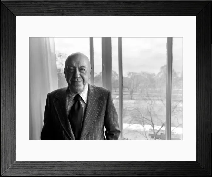 Framed Print : Director Otto Preminger. March 1975 S75-1644-001 Framed Print : Director Otto Preminger. March 1975 S75-1644-001