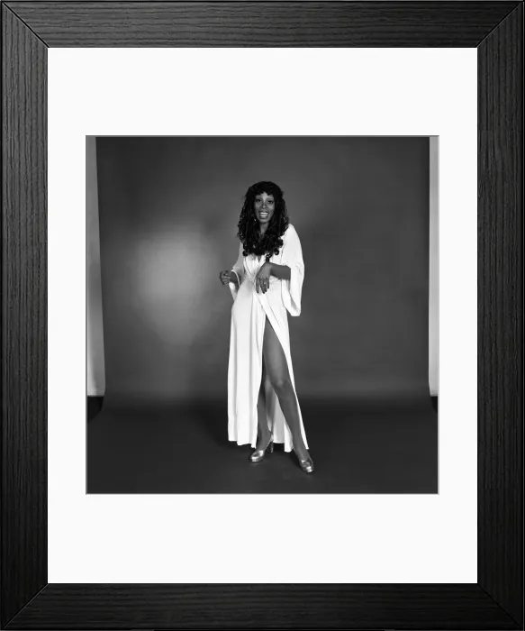 Framed Print : Donna Summer, in the UK to promote her controversial new record Framed Print : Donna Summer, in the UK to promote her controversial new record
