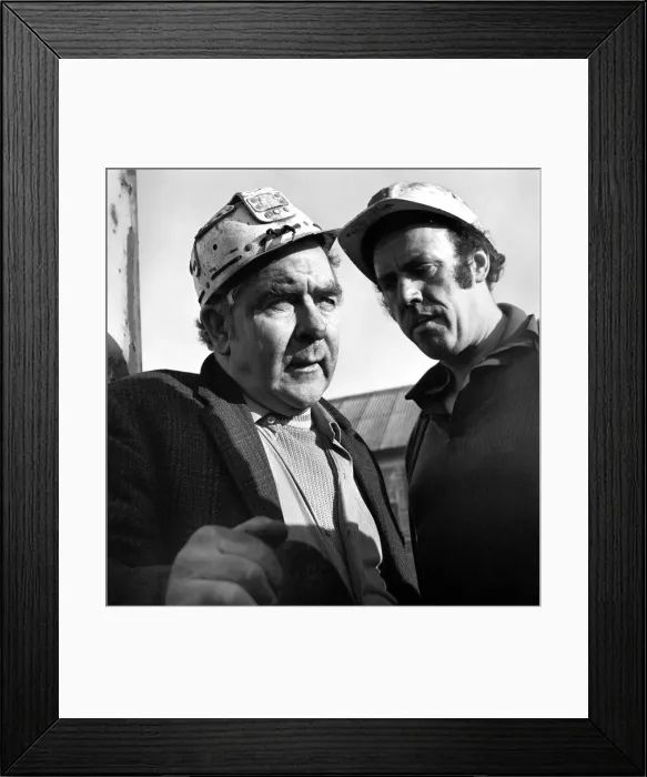Framed Print : Miners Union: Joe Gormley and George Rees. January 1975 S75-0383 Framed Print : Miners Union: Joe Gormley and George Rees. January 1975 S75-0383