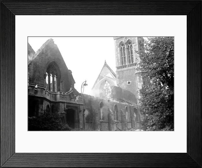 Framed Print : Alfieri. St Marks Church after an air raid, Surbiton. October 2nd 1940 Framed Print : Alfieri. St Marks Church after an air raid, Surbiton. October 2nd 1940