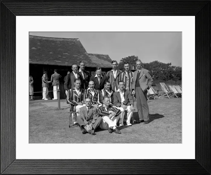 Framed Print : Alfieri (jnr). Cricket. Esher v SA Blocks X1. 1180. September 9th 1933 Framed Print : Alfieri (jnr). Cricket. Esher v SA Blocks X1. 1180. September 9th 1933