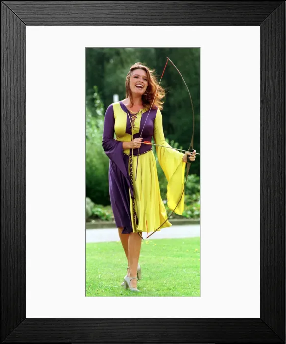 Framed Print : Tina Hobley actress who is playing Maid Marion at the Crawley Theatre in Surrey