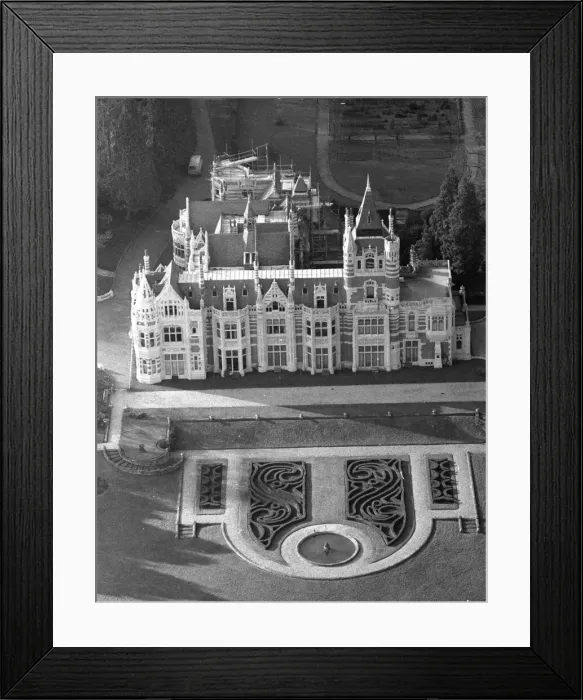 Framed Print : An aerial view of the mansion belonging to former Beatles member George Harrison