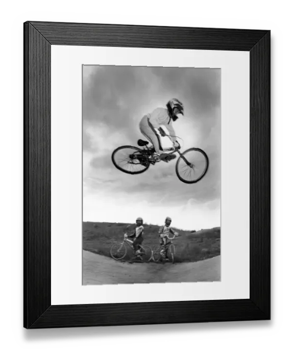 Framed Print : Ever seen a boy fly? Martin Murray shows how its done Framed Print : Ever seen a boy fly? Martin Murray shows how its done
