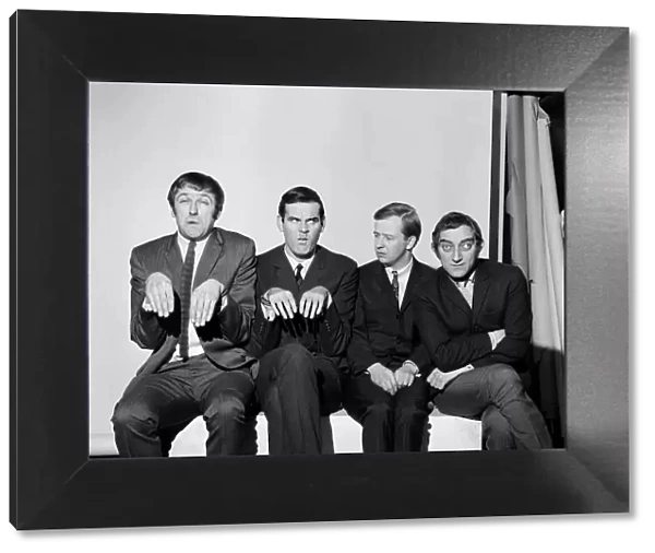 Comedians Graham Chapman, John Cleese, Tim Brook-Taylor