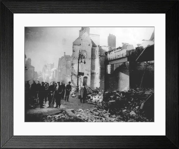 Framed Print : Smithford Street, Coventry after the air raid. November 1940