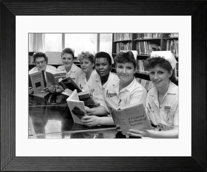 Framed Print : Student nurses who have completed the Access to Nursing Framed Print : Student nurses who have completed the Access to Nursing