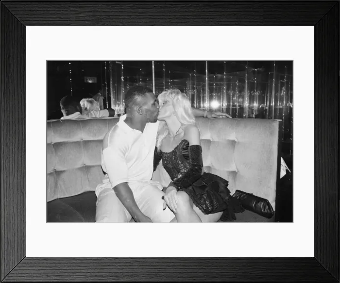 Framed Print : World Champion boxer Mike Tyson boogies the night away at Jacqueline