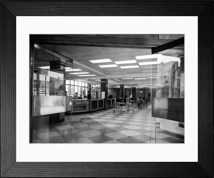 Framed Print : The Coventry Evening Telegraph front office in Corporation Street, Coventry. circa Framed Print : The Coventry Evening Telegraph front office in Corporation Street, Coventry. circa