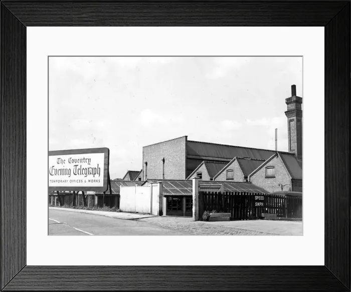 Framed Print : The Coventry Telegraph temporary offices and works building in Quinton Road, Cheylesmore Framed Print : The Coventry Telegraph temporary offices and works building in Quinton Road, Cheylesmore