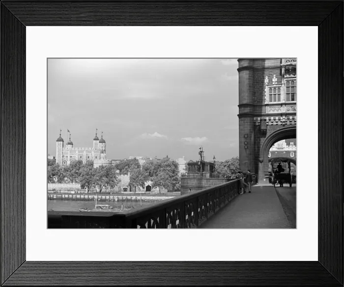 Framed Print : The Tower of London seen from the road deck of Tower Bridge, London. August 1939 Framed Print : The Tower of London seen from the road deck of Tower Bridge, London. August 1939