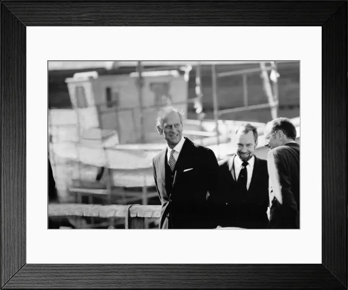 Framed Print : Prince Philip, Duke of Edinburgh, visits Blyth Yacht Club in Northumberland 12th