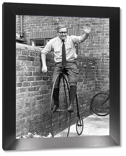 Alan Meeham from Ashington on a penny farthing