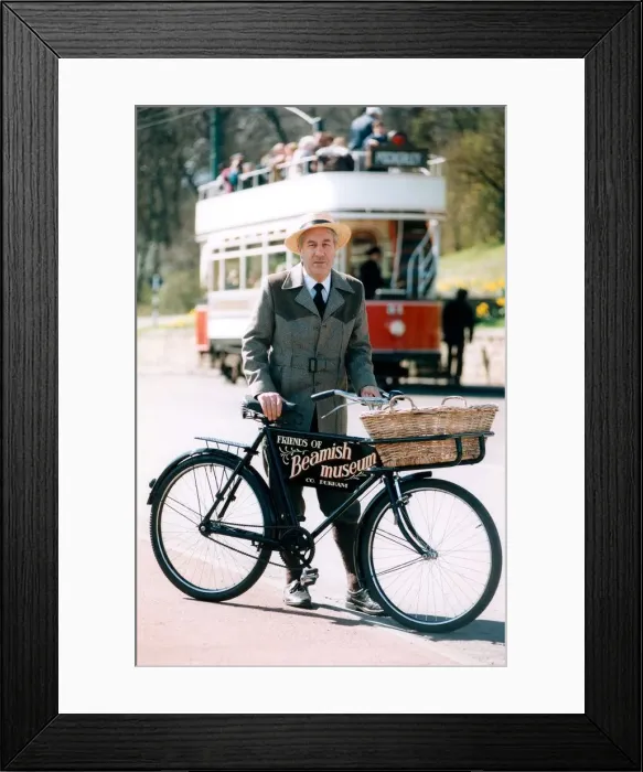 Framed Print : Jim Wayte, from Washington takes his 1936 Bundle Tradesmans cycle for a ride at Beamish Framed Print : Jim Wayte, from Washington takes his 1936 Bundle Tradesmans cycle for a ride at Beamish
