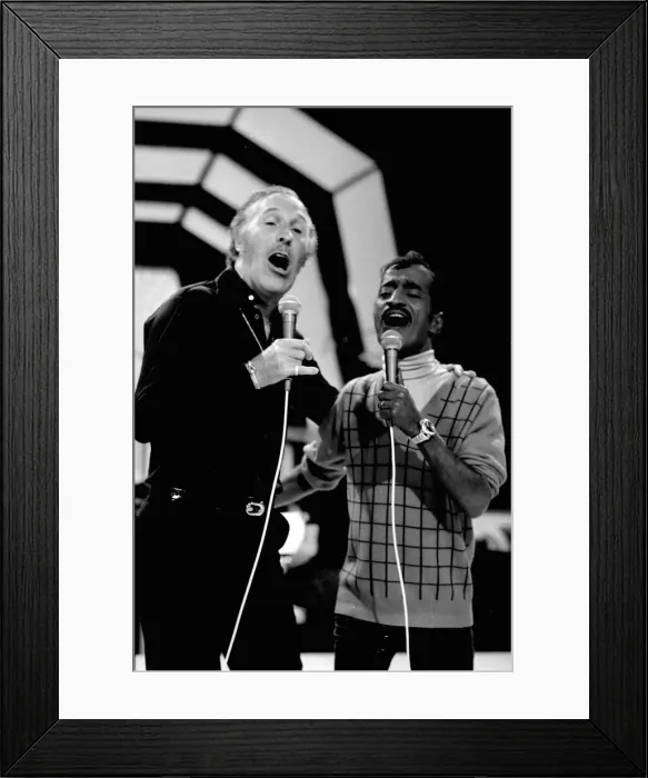 Framed Print : Sammy Davis Jnr. and Bruce Forsyth together again for a one hour television spectacular