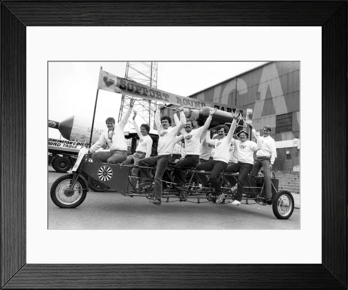 Framed Print : Phil Dixon, chairman of the Morpeth Round Table, with his team pictured before the off Framed Print : Phil Dixon, chairman of the Morpeth Round Table, with his team pictured before the off