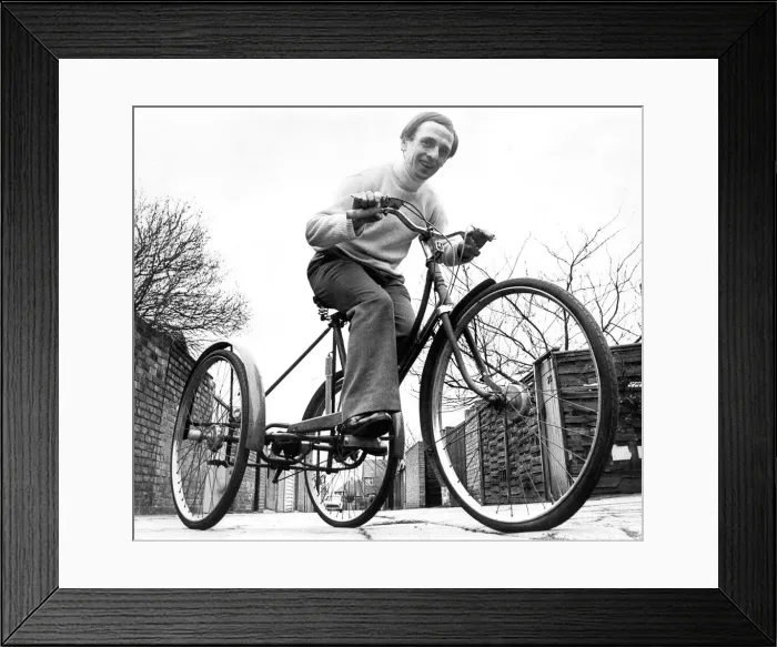 Framed Print : This antique tricycle will be used by the local operatic society so someone can make an Framed Print : This antique tricycle will be used by the local operatic society so someone can make an
