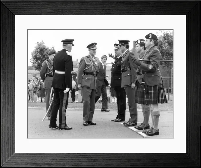 Framed Print : Prince Philip, Duke of Edinburgh, visits Albemarle Barracks in Newcastle 4th July