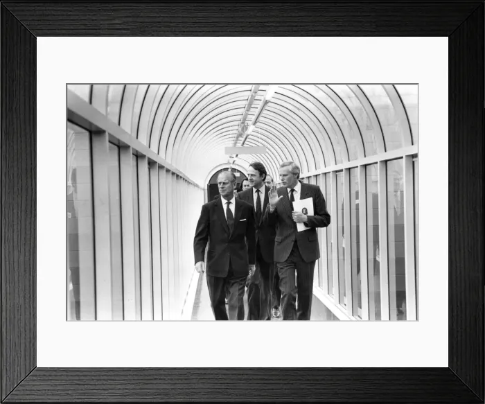 Framed Print : Prince Philip, Duke of Edinburgh, visits the new &pound