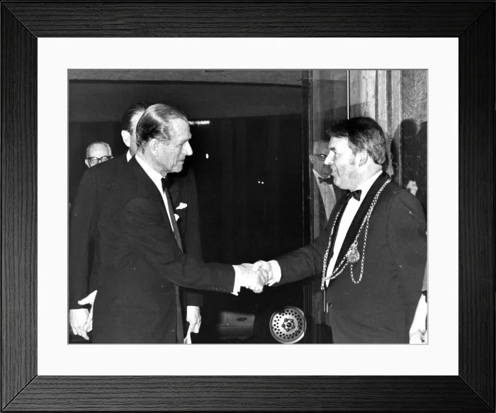 Framed Print : Prince Philip, Duke of Edinburgh, at the Newcastle Sports Council civic dinner Framed Print : Prince Philip, Duke of Edinburgh, at the Newcastle Sports Council civic dinner