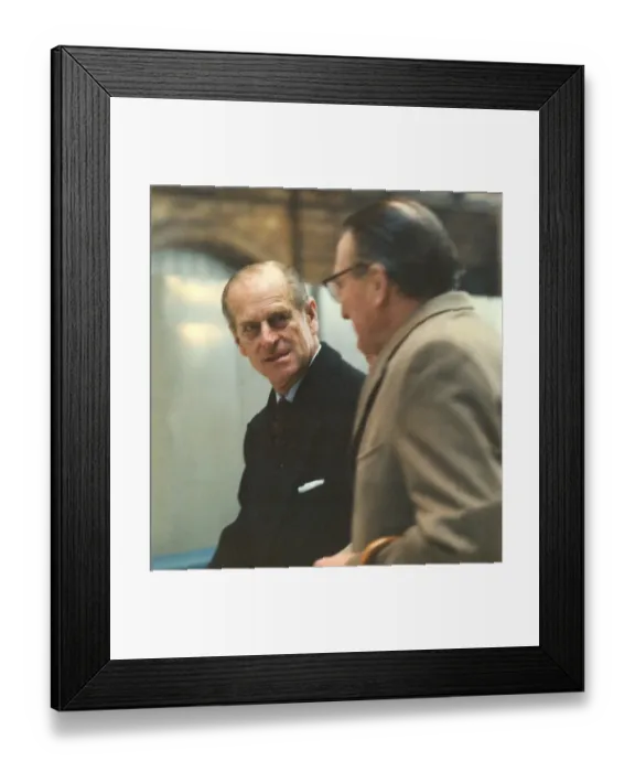 Framed Print : Prince Philip, Duke of Edinburgh, during his visit to Newcastle Business Park 15th