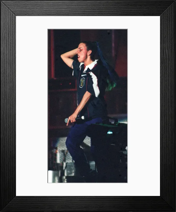 Framed Print : Mel C of The Spice Girls on stage Glasgow SECC April 1998 Framed Print : Mel C of The Spice Girls on stage Glasgow SECC April 1998
