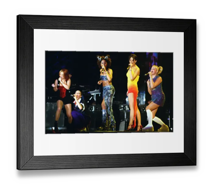 Framed Print : Spice Girls at the SECC Glasgow April 1998 singing on stage Framed Print : Spice Girls at the SECC Glasgow April 1998 singing on stage