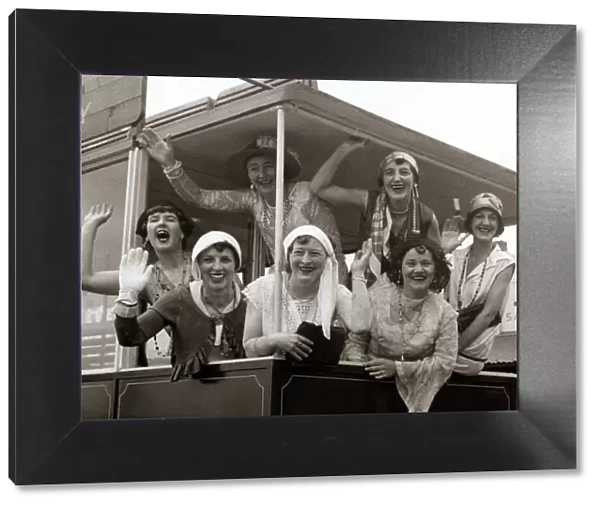 Holidaymakers on the Mumbles Railway, Swansea - June 1954 The railway is