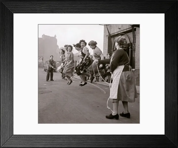 Framed Print : When the girls of a London Printing Works had had their lunch they could be seen in