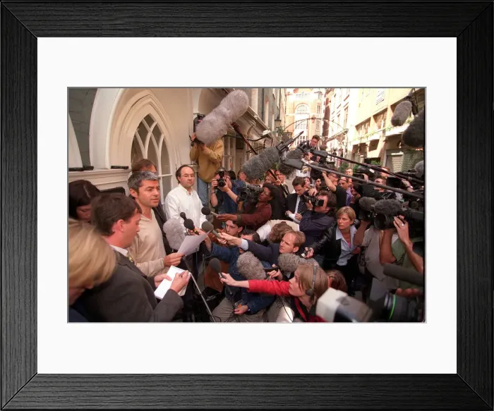 Framed Print : THE SCENE OUTSIDE THE SPICE GIRLS SOLICITORS IN ST CHRISTOPHERS PLACE OF OXFORD STREET Framed Print : THE SCENE OUTSIDE THE SPICE GIRLS SOLICITORS IN ST CHRISTOPHERS PLACE OF OXFORD STREET