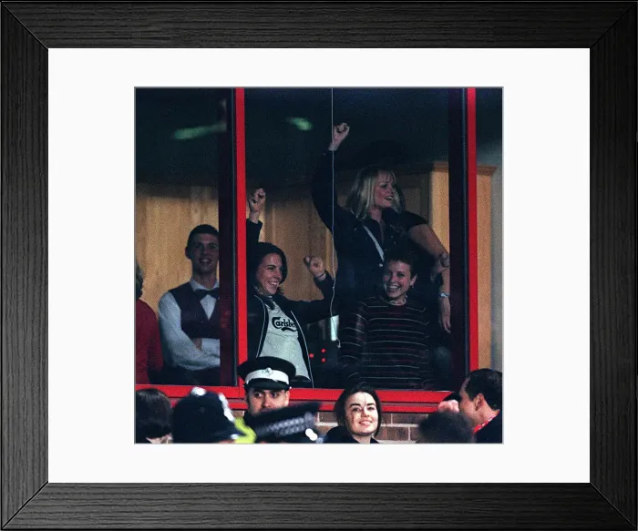 Framed Print : SPICE GIRLS CELEBRATE LIVERPOOLS WINNING GOAL AGAINST ARSENAL ON 24TH OF MARCH Framed Print : SPICE GIRLS CELEBRATE LIVERPOOLS WINNING GOAL AGAINST ARSENAL ON 24TH OF MARCH