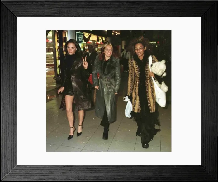  : Pop Group Spice Girls leaving Heathrow for Madrid November 1997