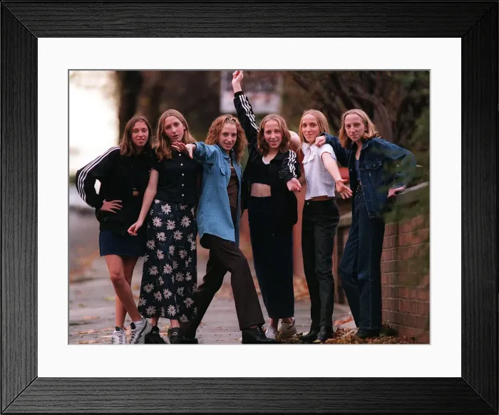 Framed Print : THE WALTON SEXTUPLETS NOVEMBER 1997 GROWING UP AS THEY APPROACH THEIR 14th BIRTHDAY FROM